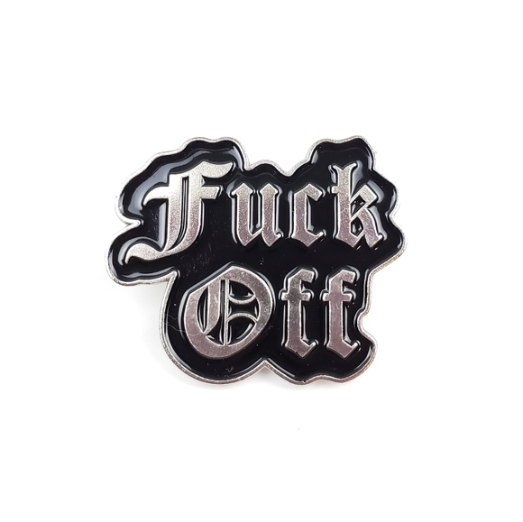 Jewelry - ❗5/$25 SALE❗F*ck Off Silver Punk Rock Brooch Pin